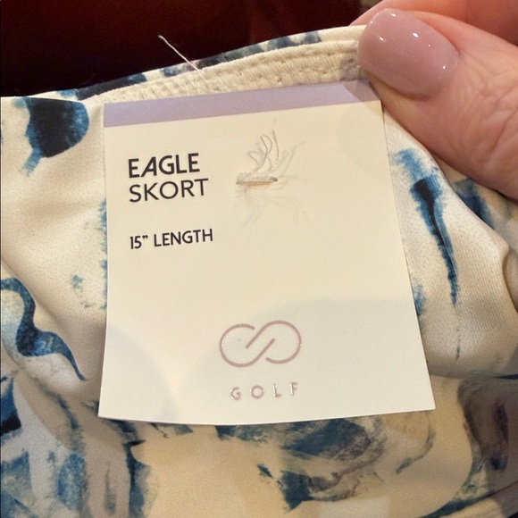 CALIA by Carrie Underwood Blue and White Skater Skirt - Picture 5 of 6